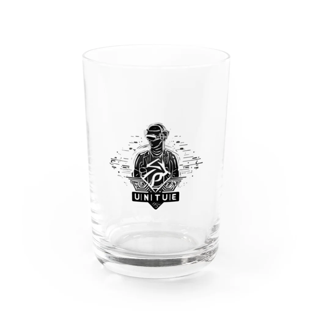 Unique Existenceのfuture man Water Glass :front