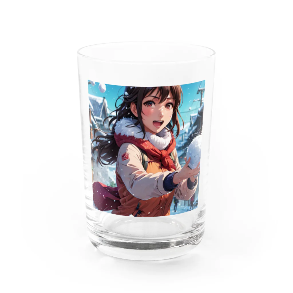 神楽 弥勒の雑貨店の冬月 舞雪 Water Glass :front