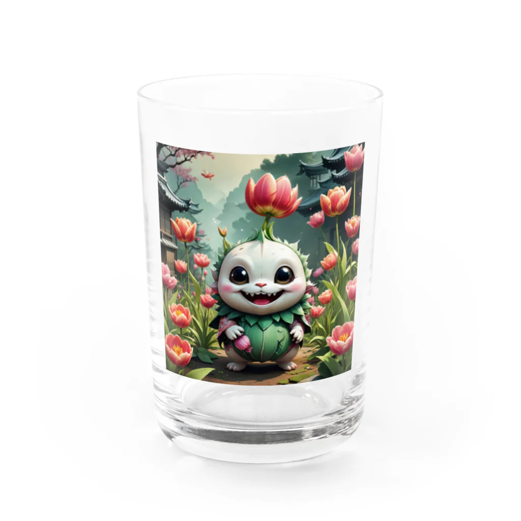 AI妖怪大図鑑のチューリップ妖怪　ファミラ Water Glass :front