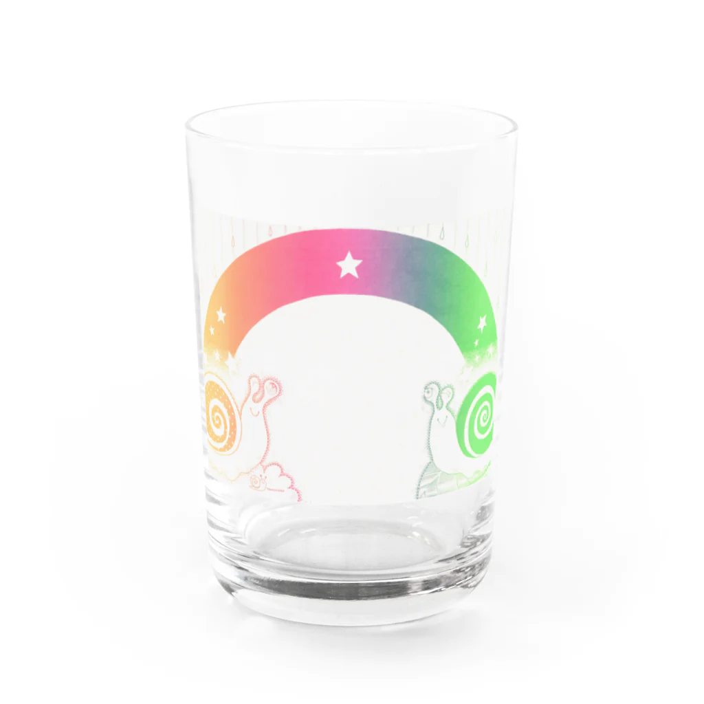 KETOPIKETOPISの虹の架け橋　カタツムリ Water Glass :front