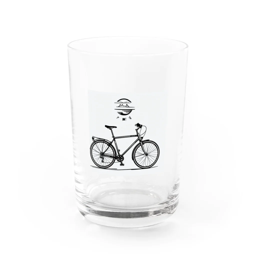 二宮大輔の自転車ロゴ Water Glass :front