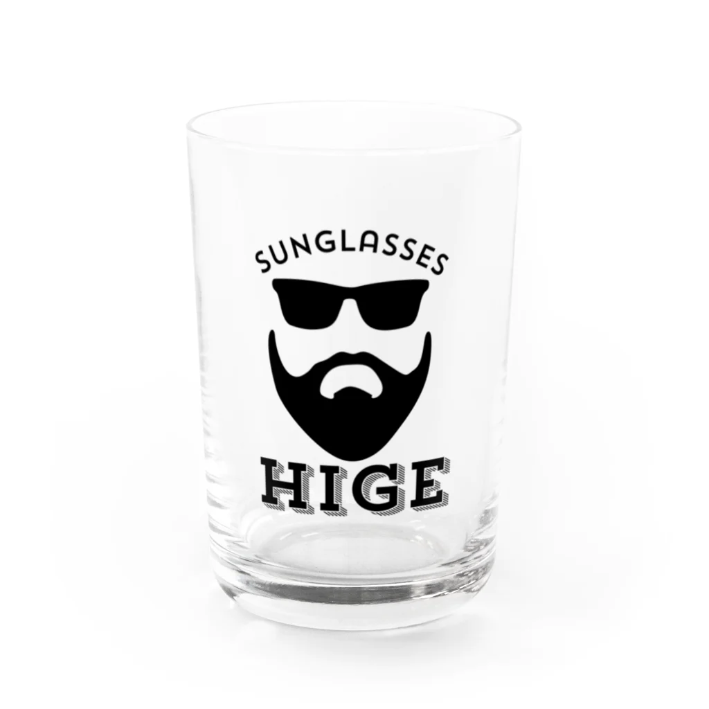 なべなべSHOPの【HIGE】黒ロゴ Water Glass :front