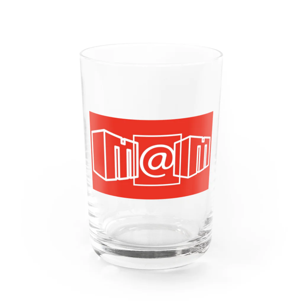 m@mmenのm@mmen ボックスロゴ Water Glass :front