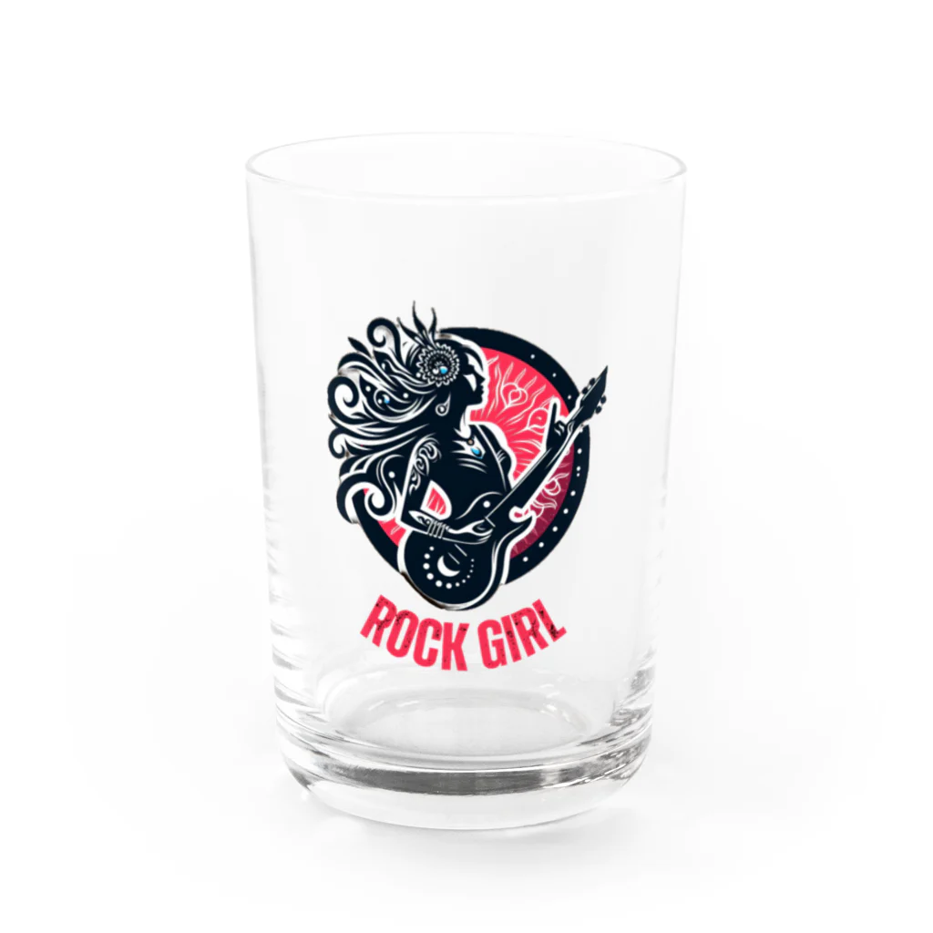 ロック堂のROCK GIRL Water Glass :front