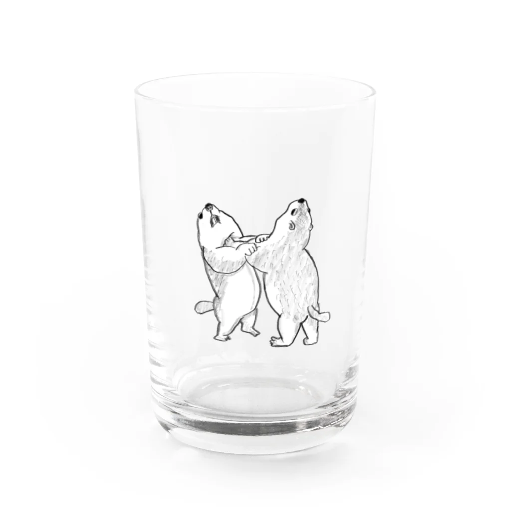 marmot addict ［マーモット中毒］のマーモット相撲 Water Glass :front