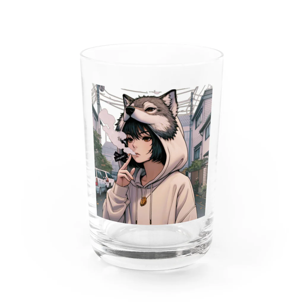 no name...の《背景が変わる⁉️》ウルフ×ウルフカット🐺 Water Glass :front