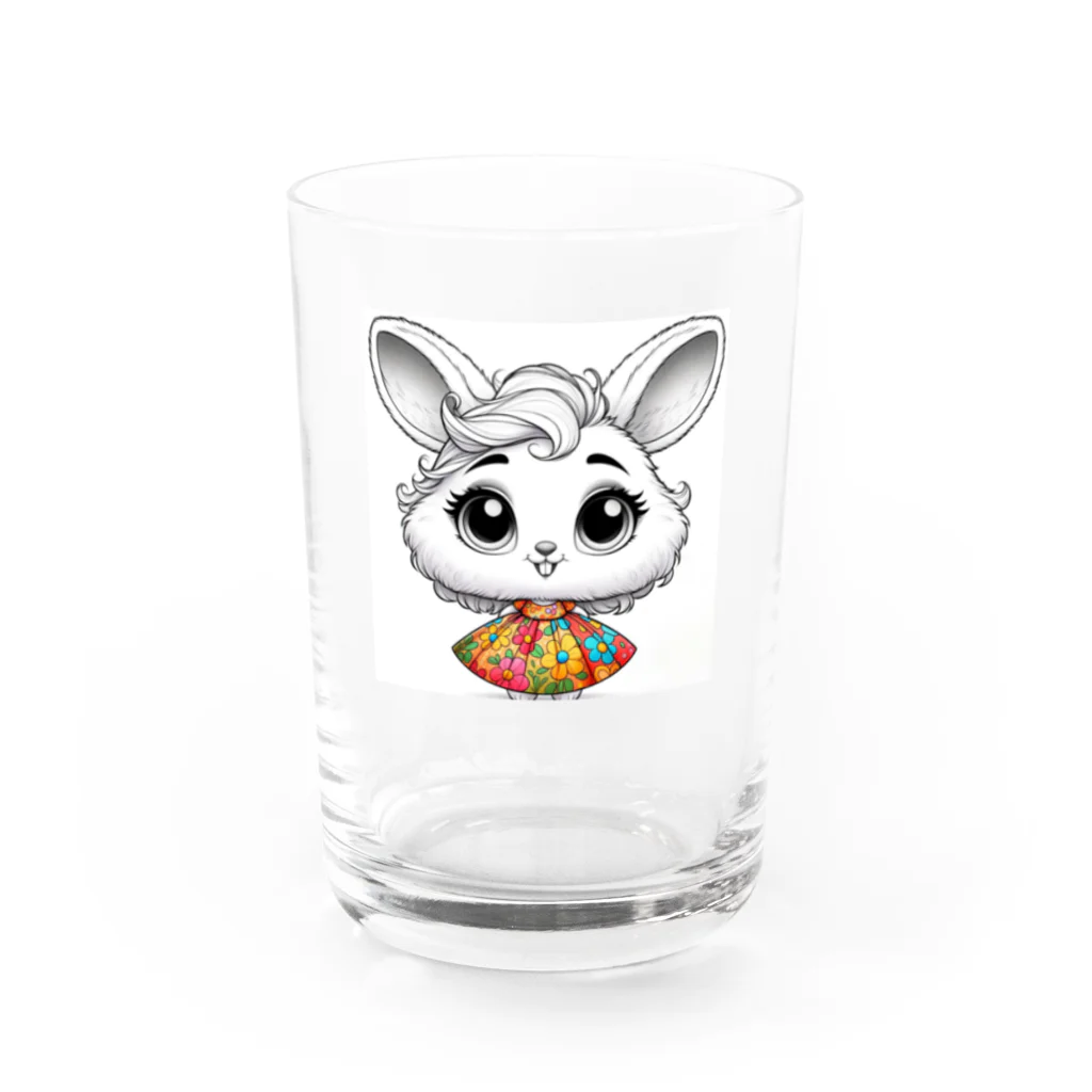 Kojironのうさちゃん Water Glass :front