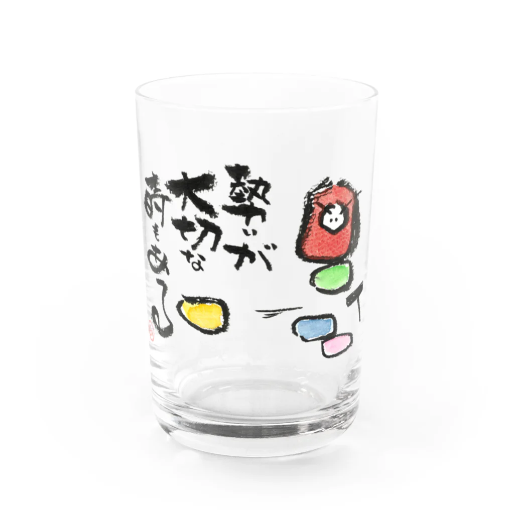 marumiのダルマシリーズ_だるま落とし Water Glass :front