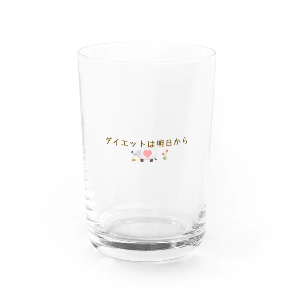 hade_raの信用できない言葉シリーズ『ダイエットは』 Water Glass :front