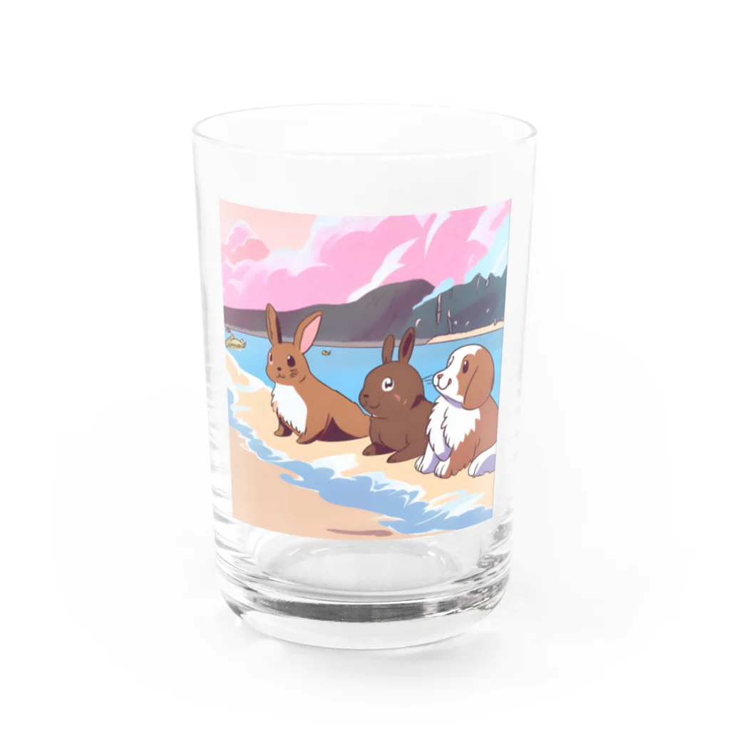 Chama's shopのビーチアニマル Water Glass :front