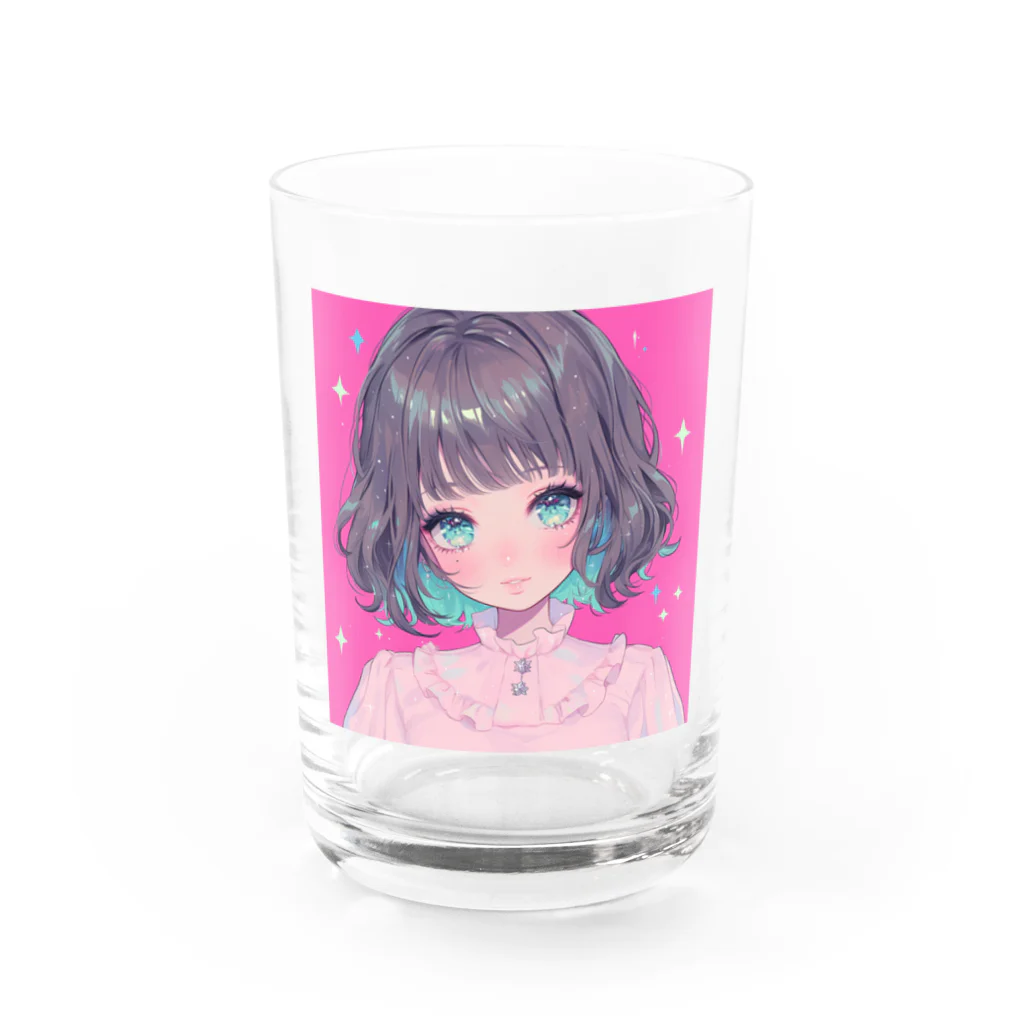 日本神話のniji girl Water Glass :front