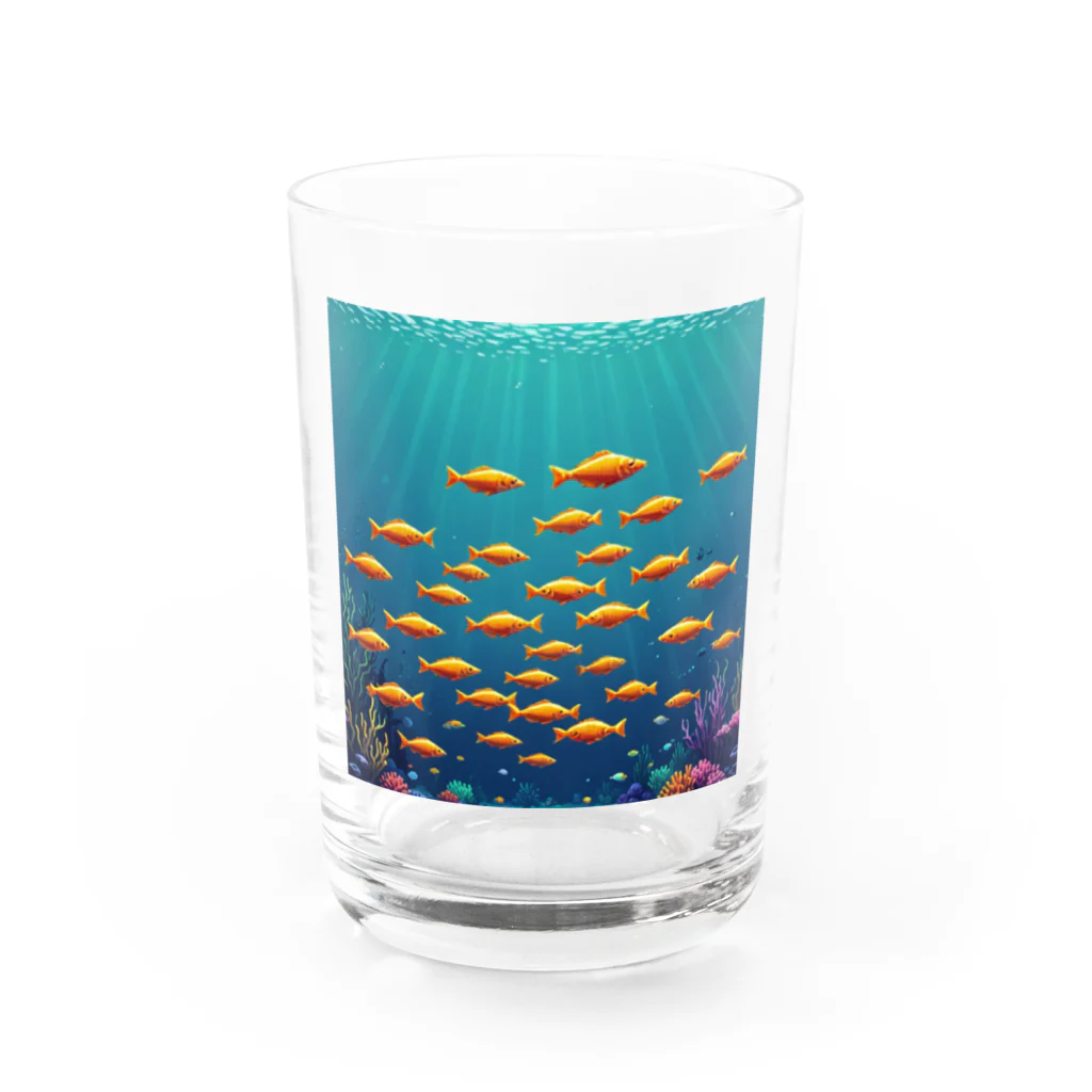 takekoputaの海中を泳ぐ魚のひれ Water Glass :front