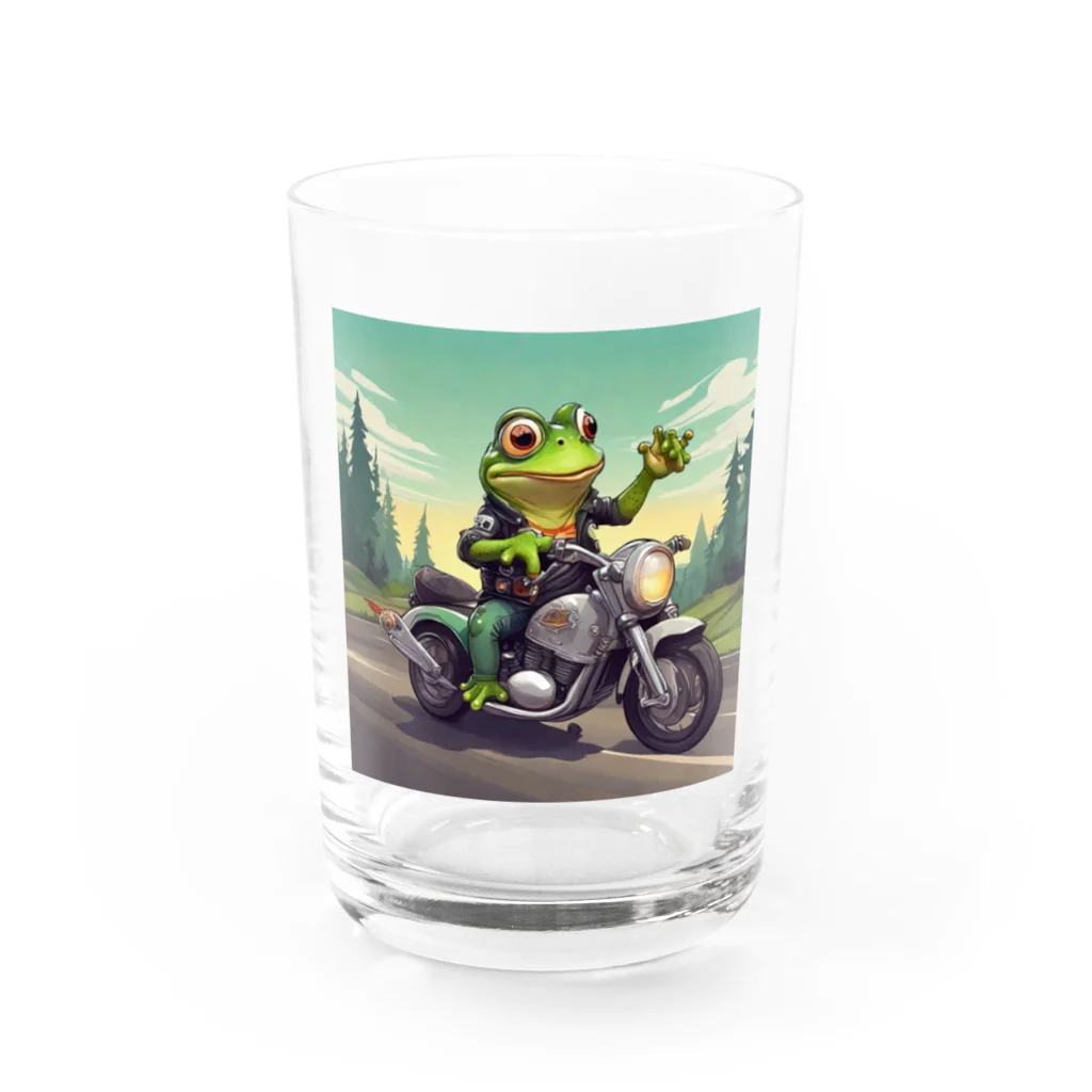 二宮大輔のカエルライダー4兄弟　3男　パオロ Water Glass :front