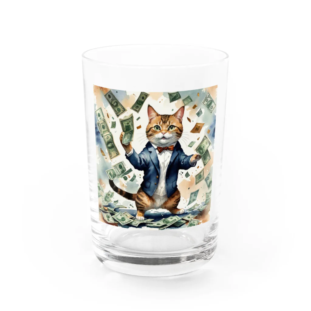 なむねこの猫社長 Water Glass :front