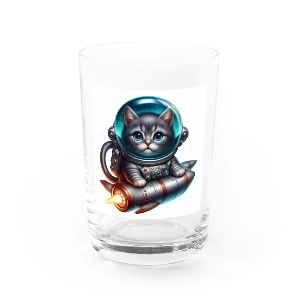 kangekiのスペースにゃんこNo.1 Water Glass :front