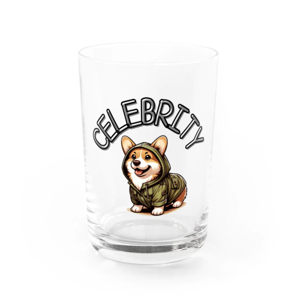 Celebrity Dogs〜セレブリティな犬たち〜のセレブリティ犬　〜コーギー〜 Water Glass :front