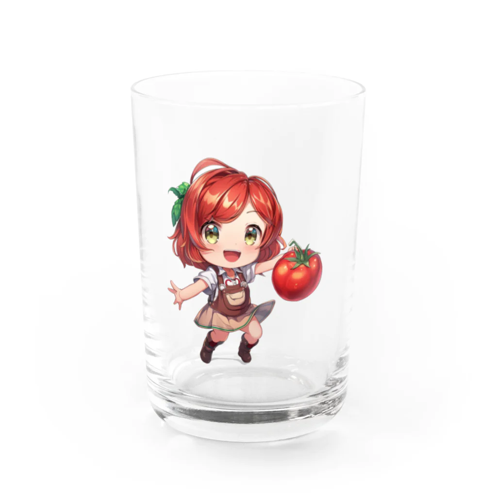 なお by Naos_Azure_Kaleidoscopeの元気なトマミィちゃん Water Glass :front