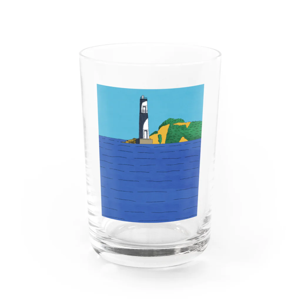 草加明良の灯台と海 Water Glass :front