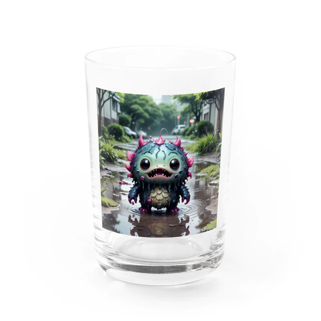 AI妖怪大図鑑の水たまり妖怪　ちゃぷらん Water Glass :front