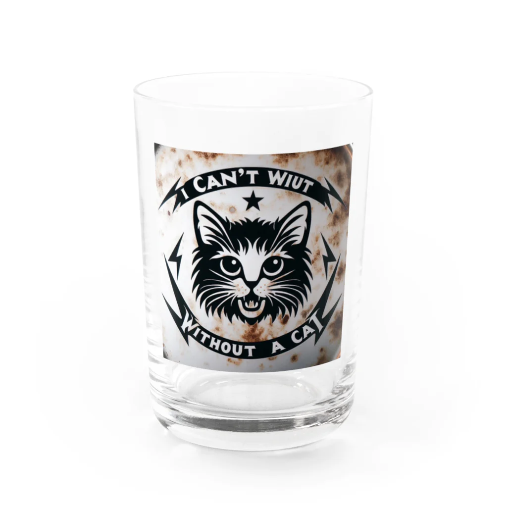 Erika の I love cats Water Glass :front