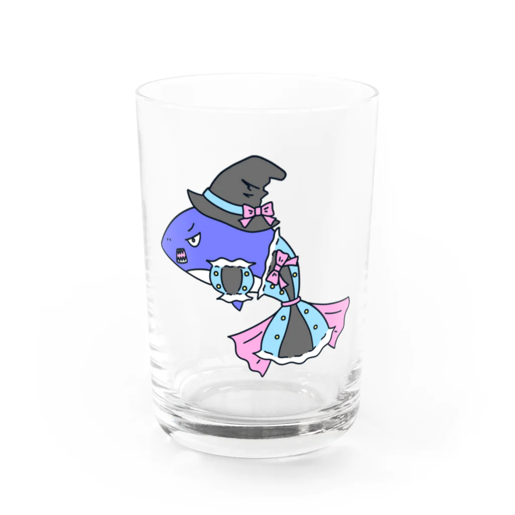 🌸砂糖ましろ🌸のサメに魔女帽子 Water Glass :front