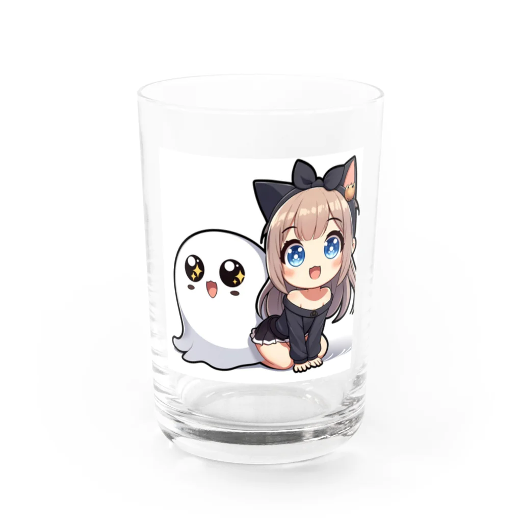 ハローにゃんポコちんストア ～幻想の世界へようこそ～の猫耳キャットガール＆ゴースト Water Glass :front