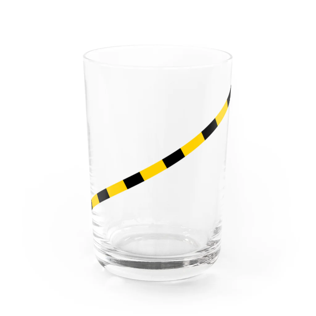 でんでんかんかんの踏切の遮断機 Water Glass :front