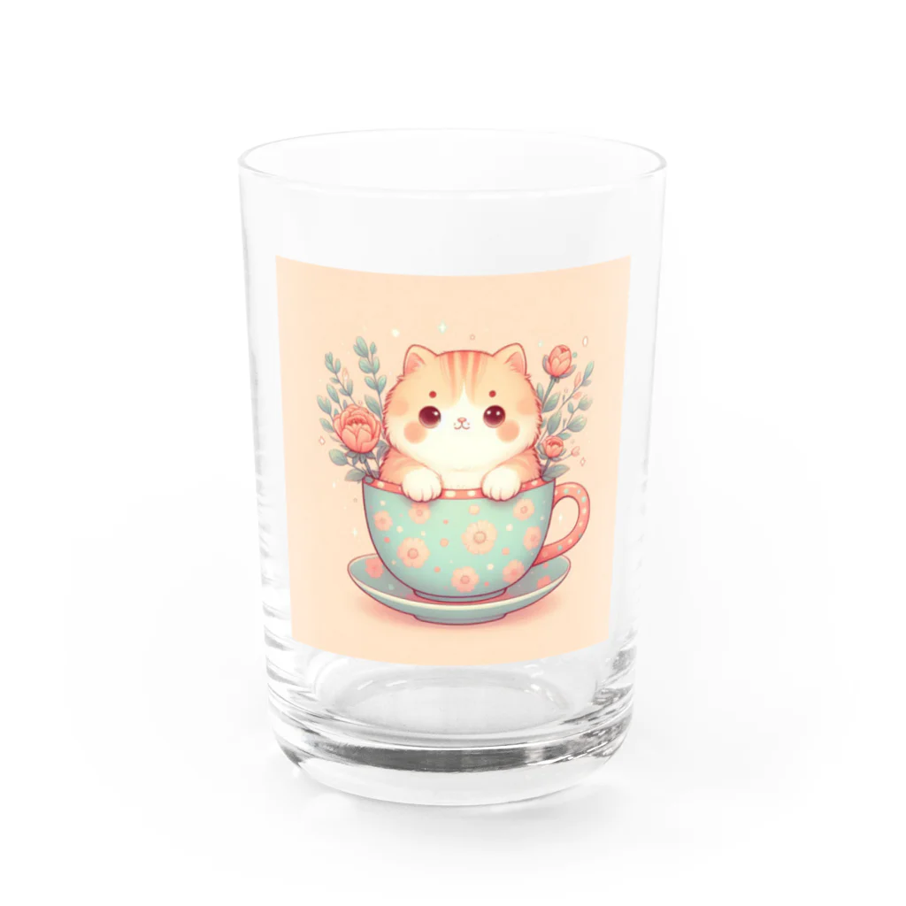 leo_leonのキュートな猫 Water Glass :front