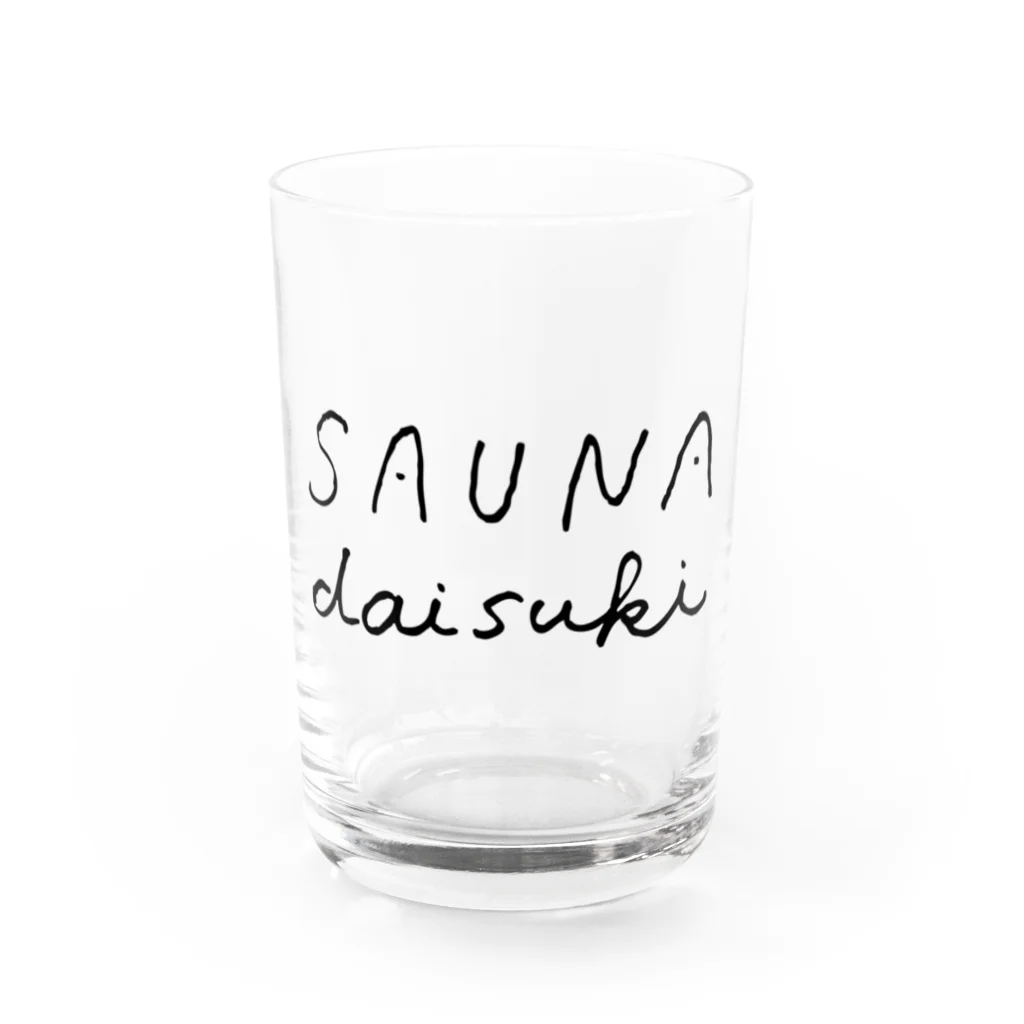 テラスのお店のサウナ大好き_Black Water Glass :front