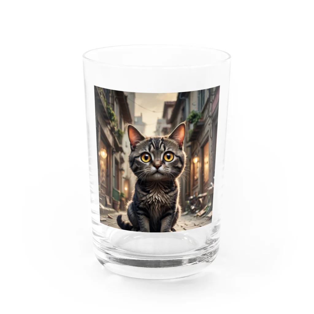 キュート＆クールの街角にゃんにゃん Water Glass :front