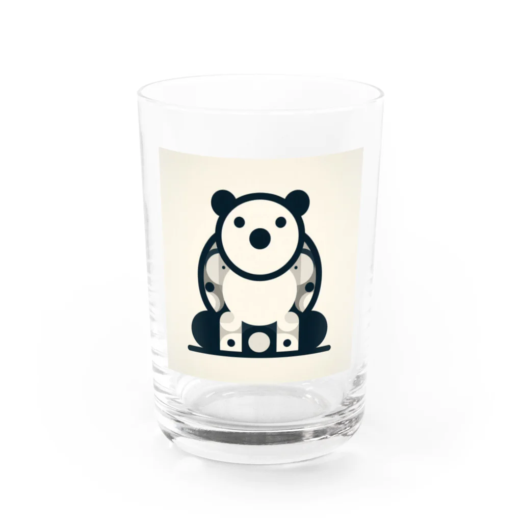 siromedakaの〇〇ぱんだくん Water Glass :front