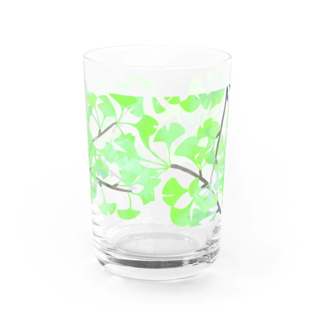 斗巳【キメラ鉛筆】のLSDイチョウ　グリーン Water Glass :front