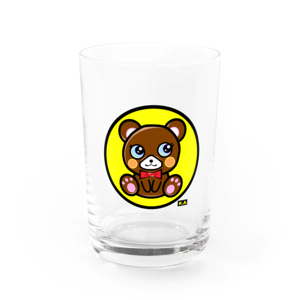 Kouzou Arima art shopのテディベアに憧れて Water Glass :front