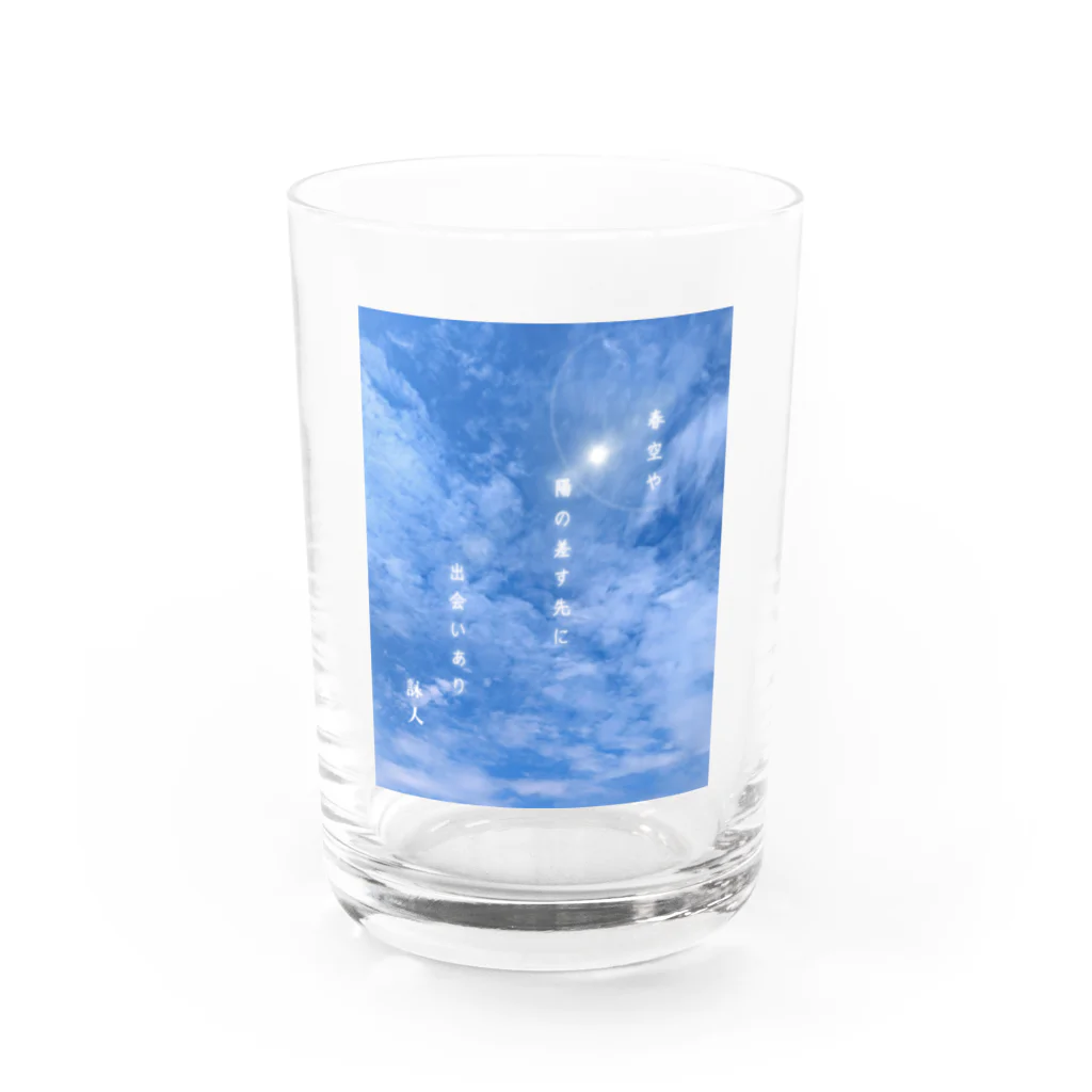 夜のアトリエのハイクアートグッズ Water Glass :front