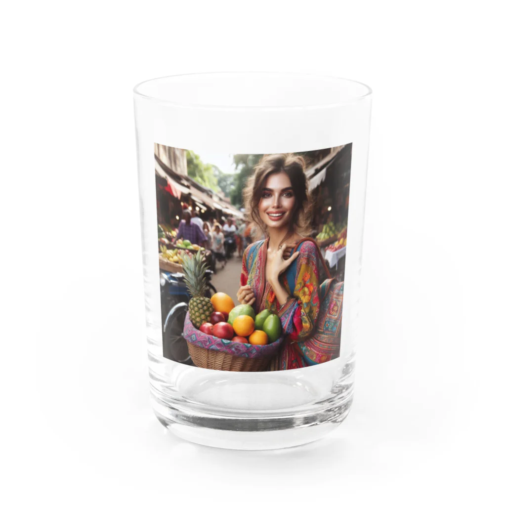 SWQAの買い物をする彼女 Water Glass :front