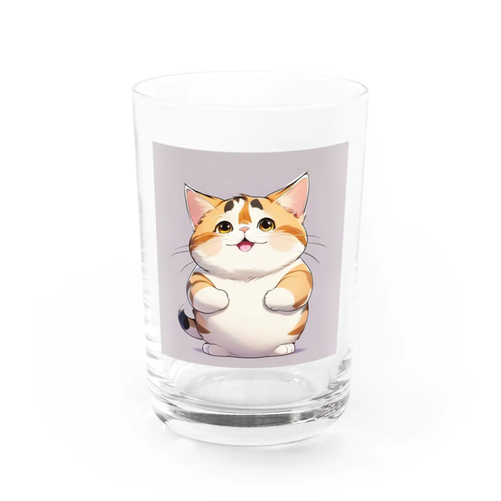 hide4591の太っちょ猫ボチャ！ Water Glass :front