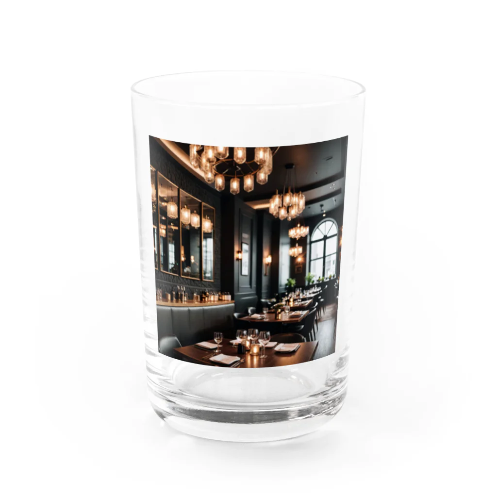 Mickショップのおしゃれなレストラン Water Glass :front