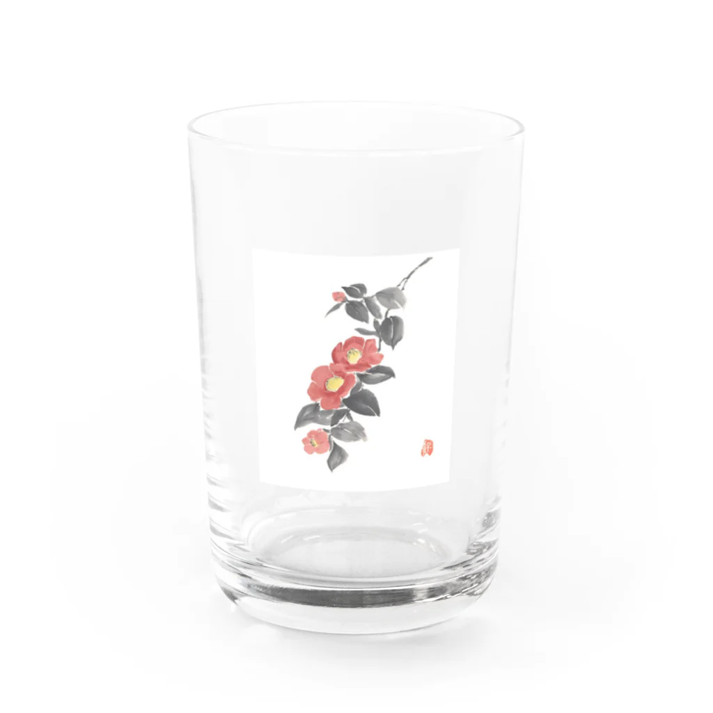 セクシーキャットのつばきの花 Water Glass :front