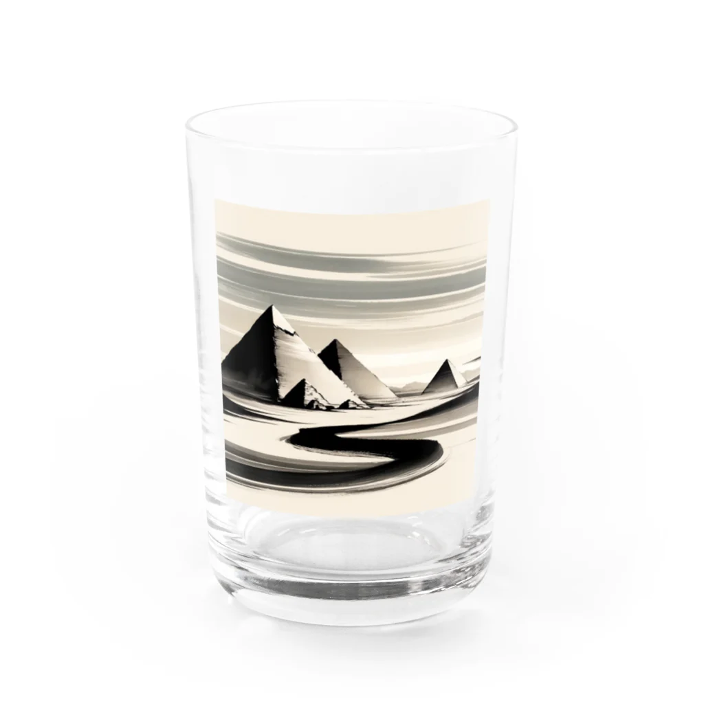 Hey和のピラミッド　世界遺産　日本風 Water Glass :front