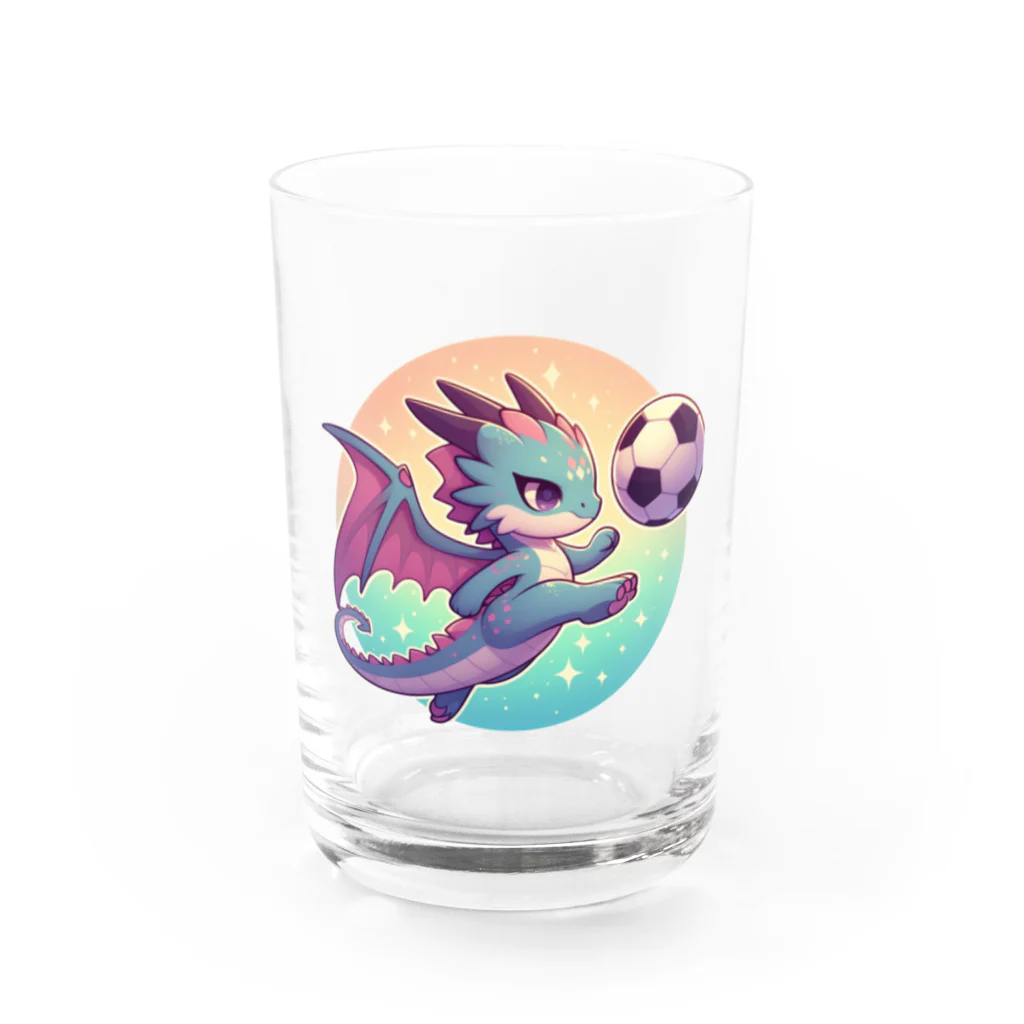 幸運アイテムデポの幸運の翼ドラゴンキック Water Glass :front