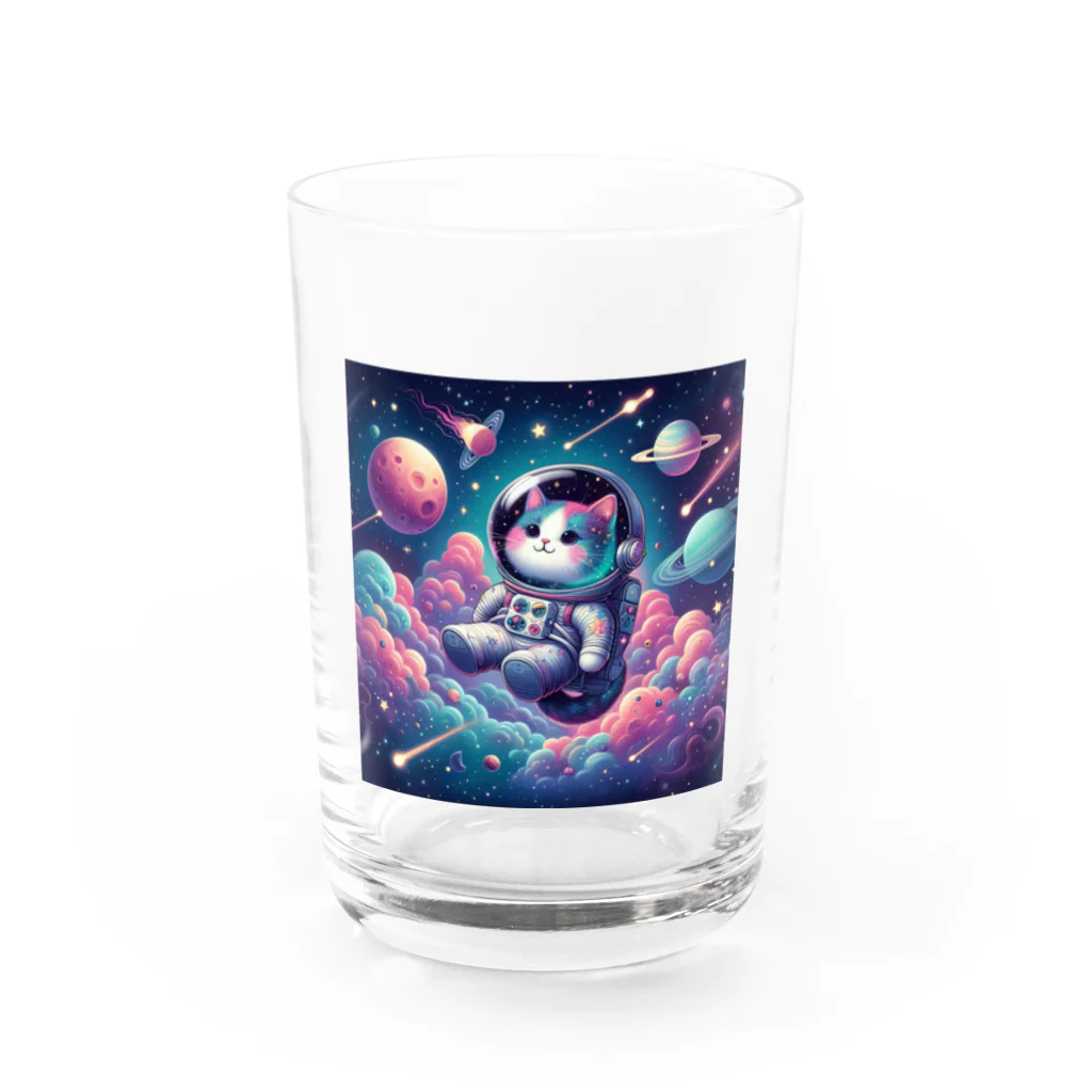 tkm-1103の宇宙ネコグッズ Water Glass :front