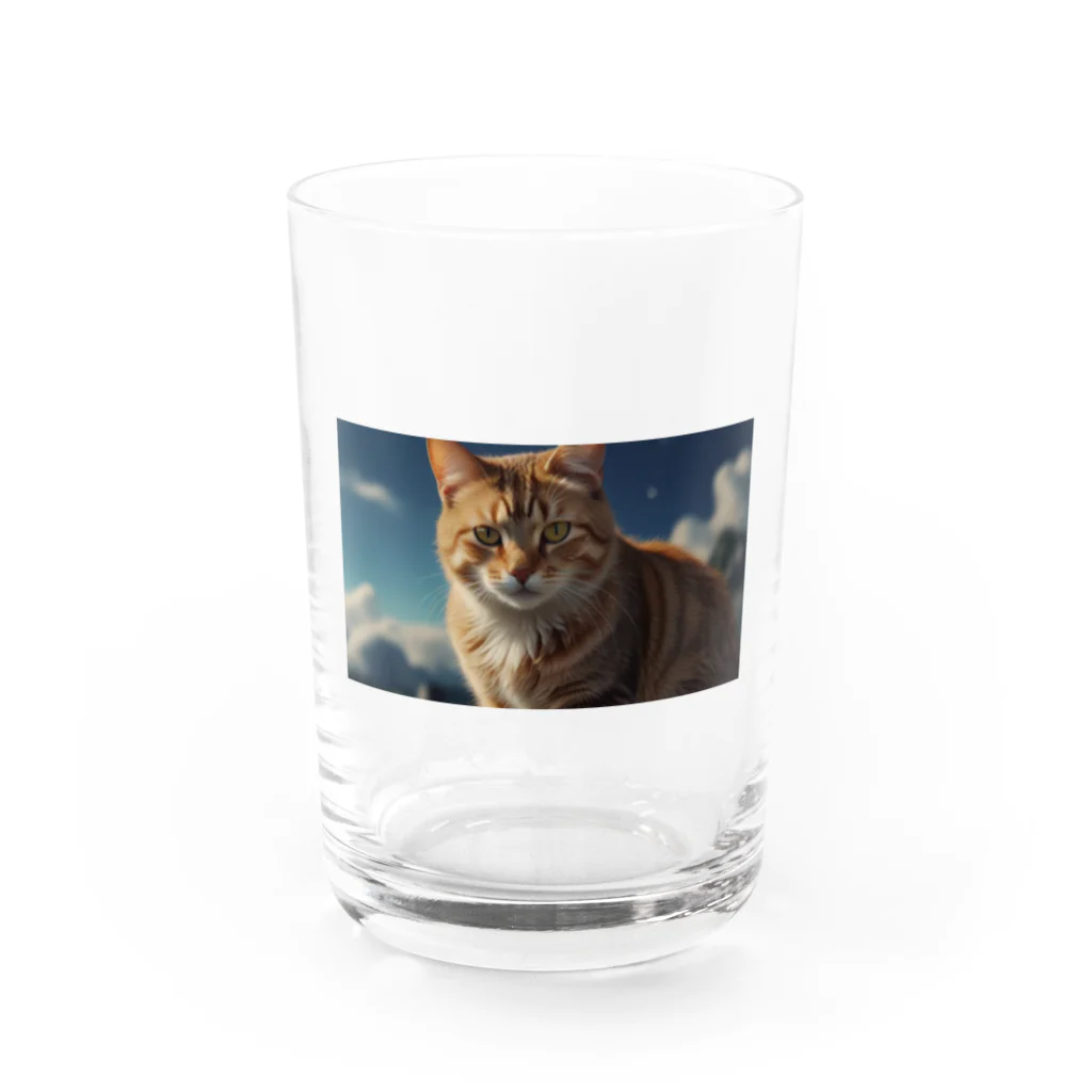 ADOのこちらを見つめる猫 Water Glass :front