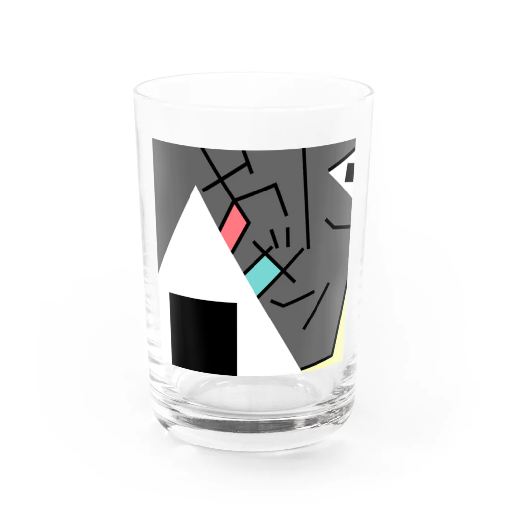 猫ねこネコ堂　SUZURI店のおにぎり Water Glass :front