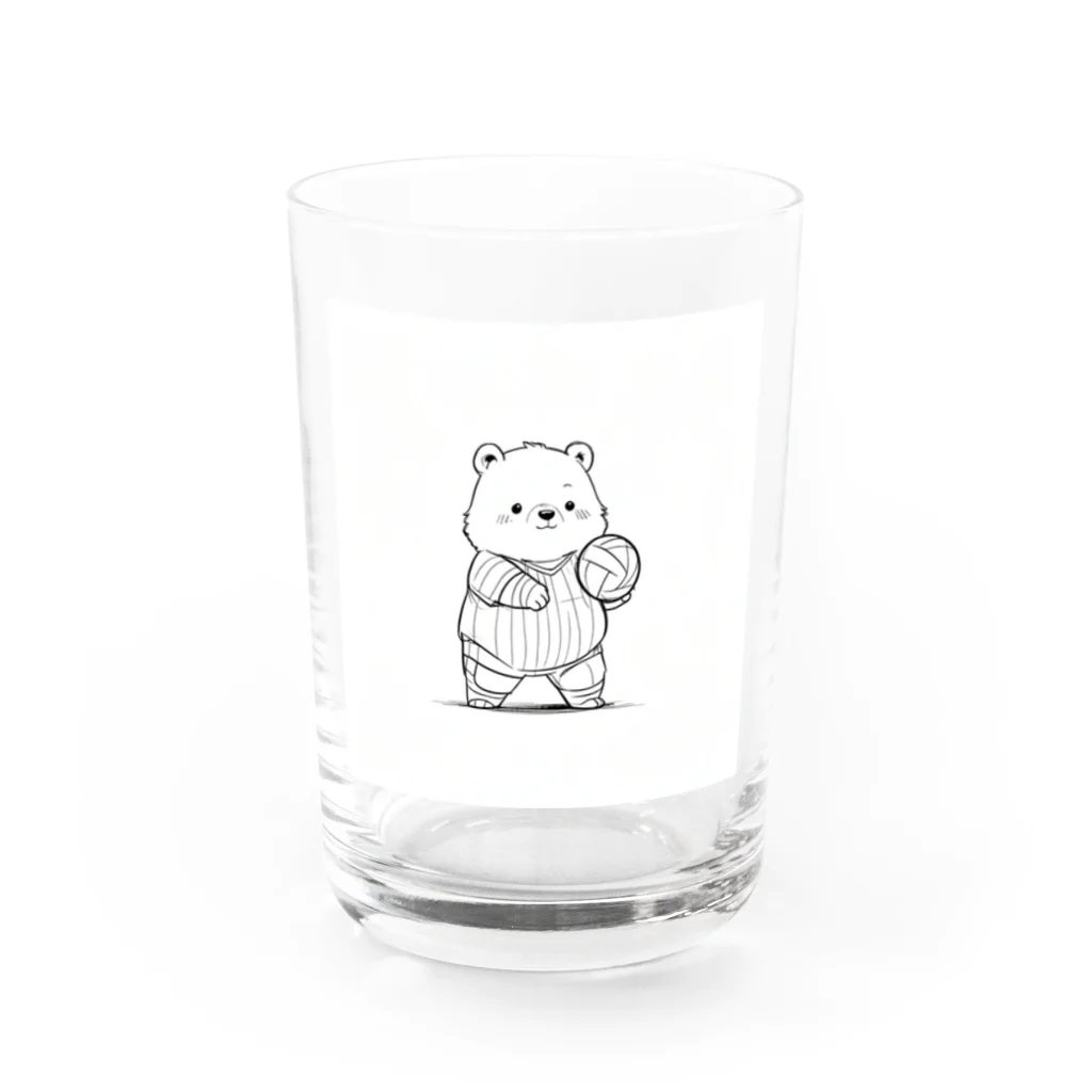 ganeshaのかわいいクマ Water Glass :front
