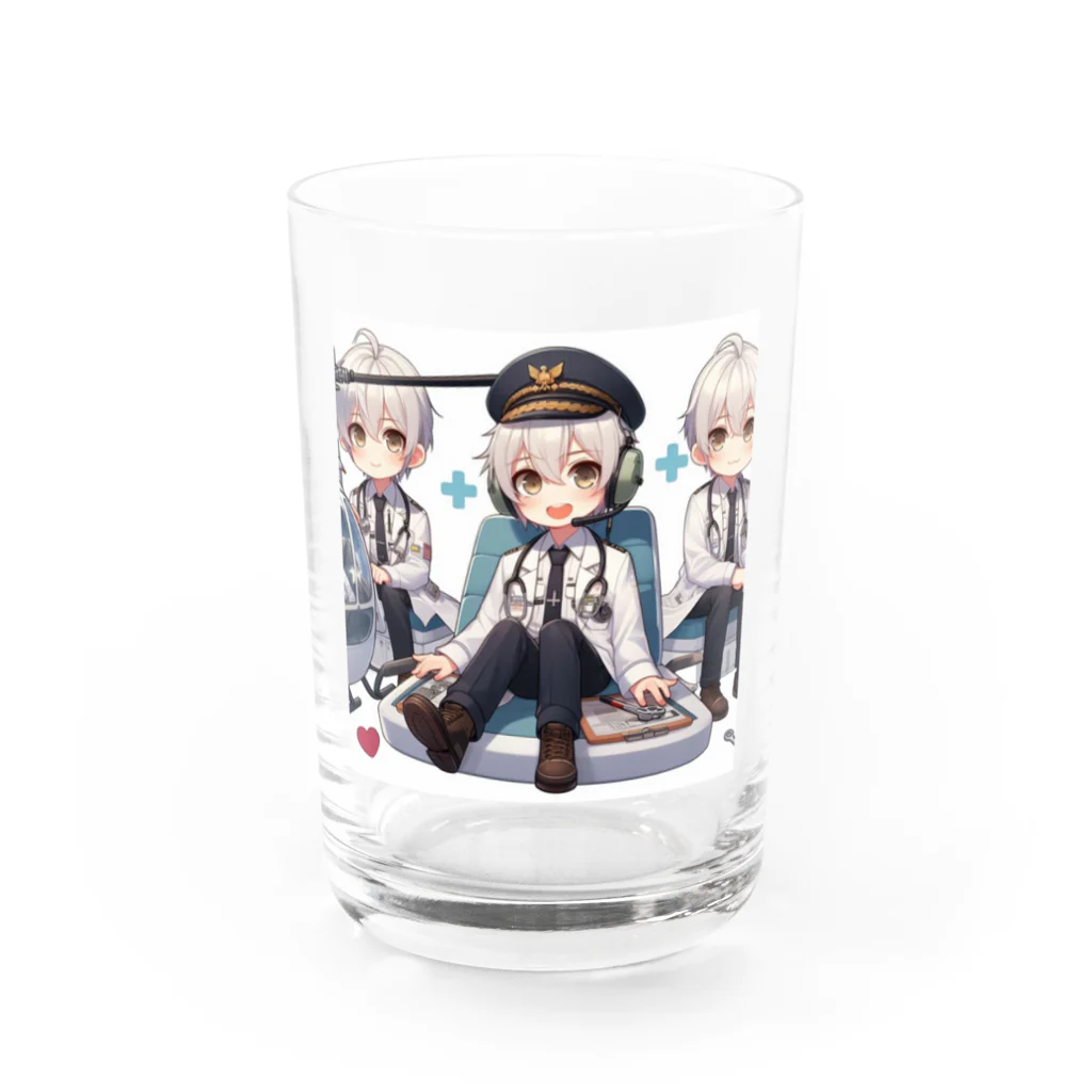 SWQAのドクターヘリ Water Glass :front