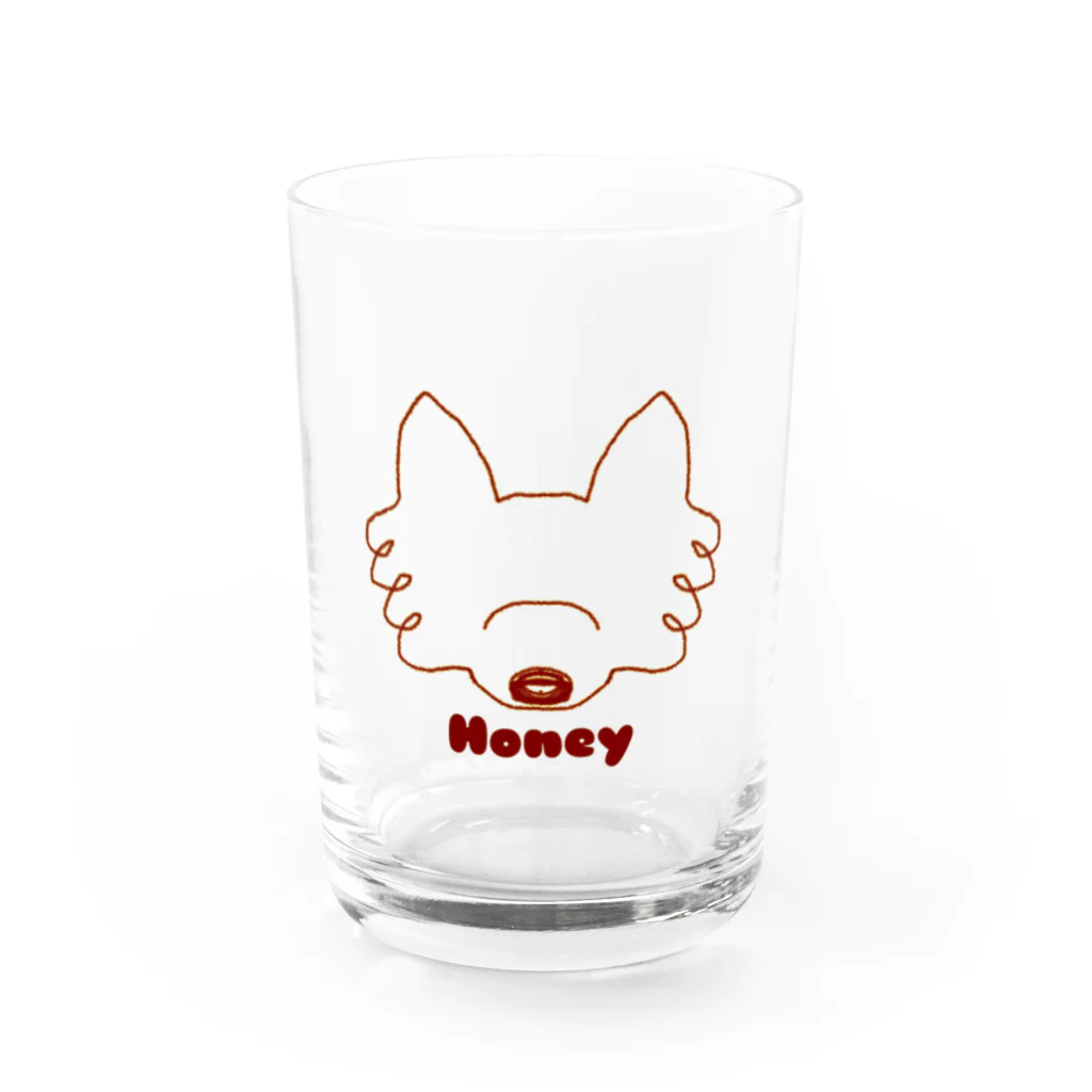 maaya0505のハニー ブラウンライン Water Glass :front