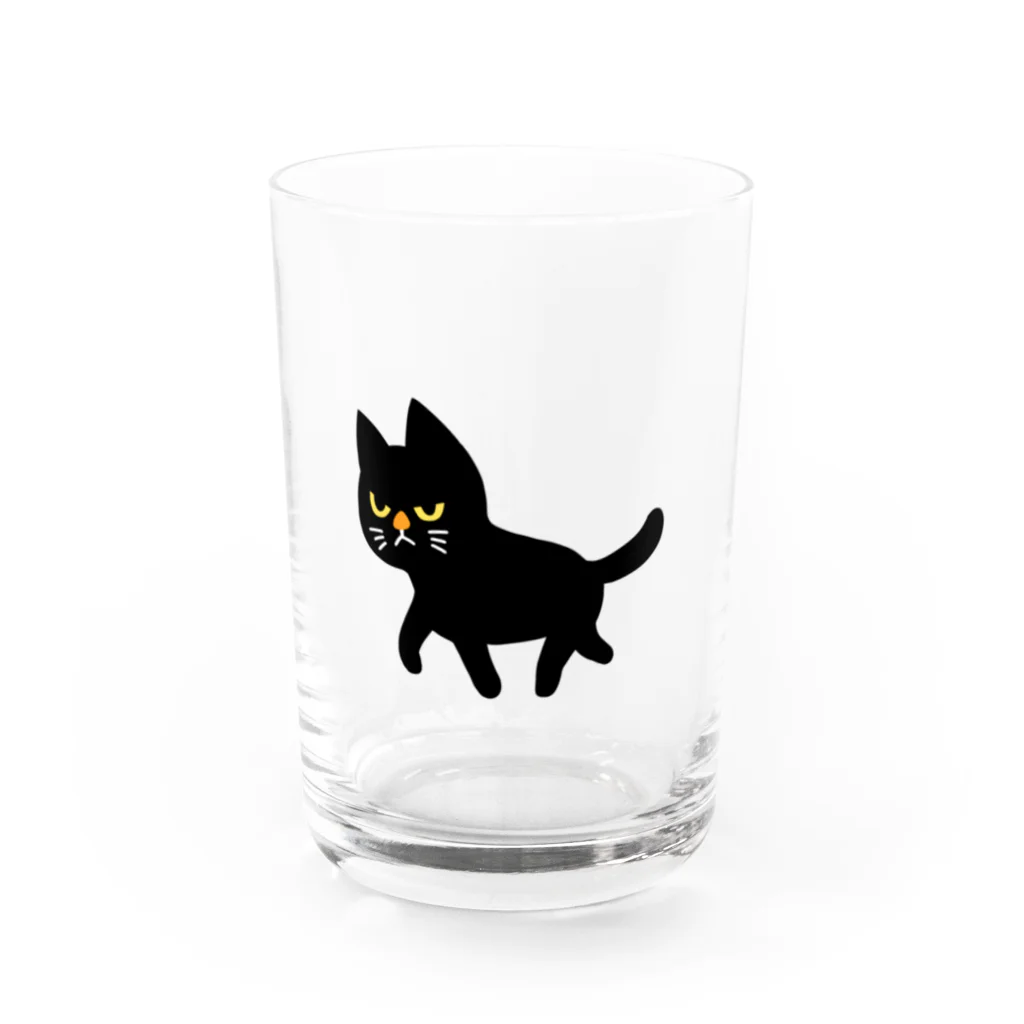 宇野のお店の黒猫ちゃん Water Glass :front