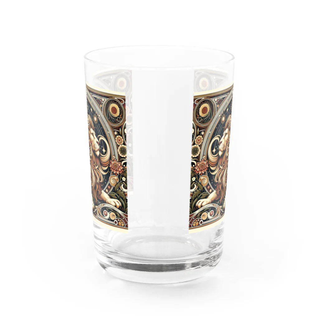 tsukino-utenaの星めぐり《Leo・獅子座》 Water Glass :front