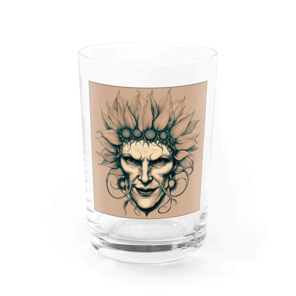 Koutan landの向日葵devil Water Glass :front