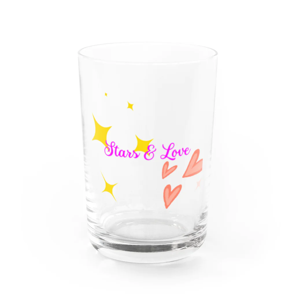 あすたんしょっぷのかわいいロゴふちなしver. Water Glass :front